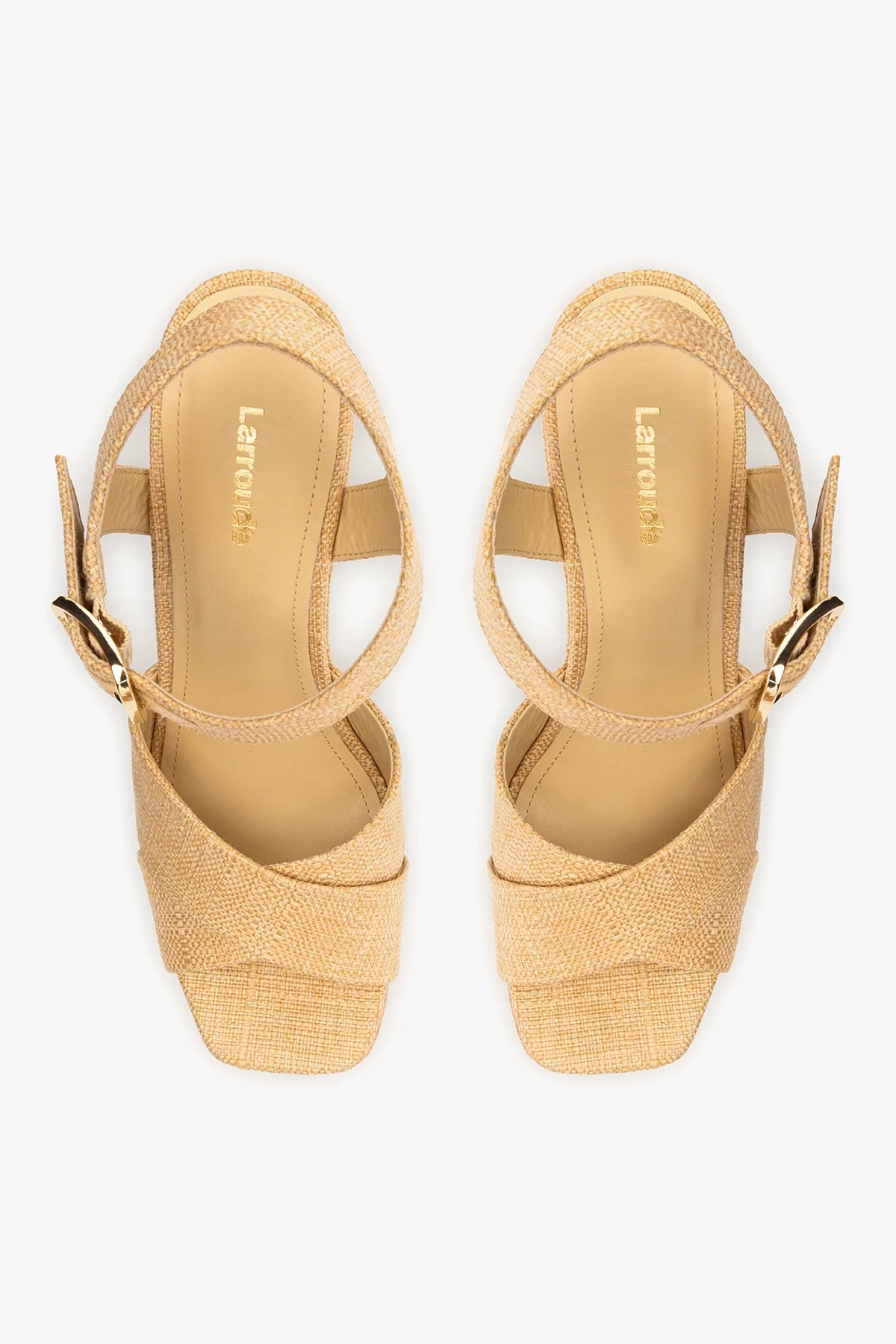 Cher Sandal In Beige Raffia - Image 6