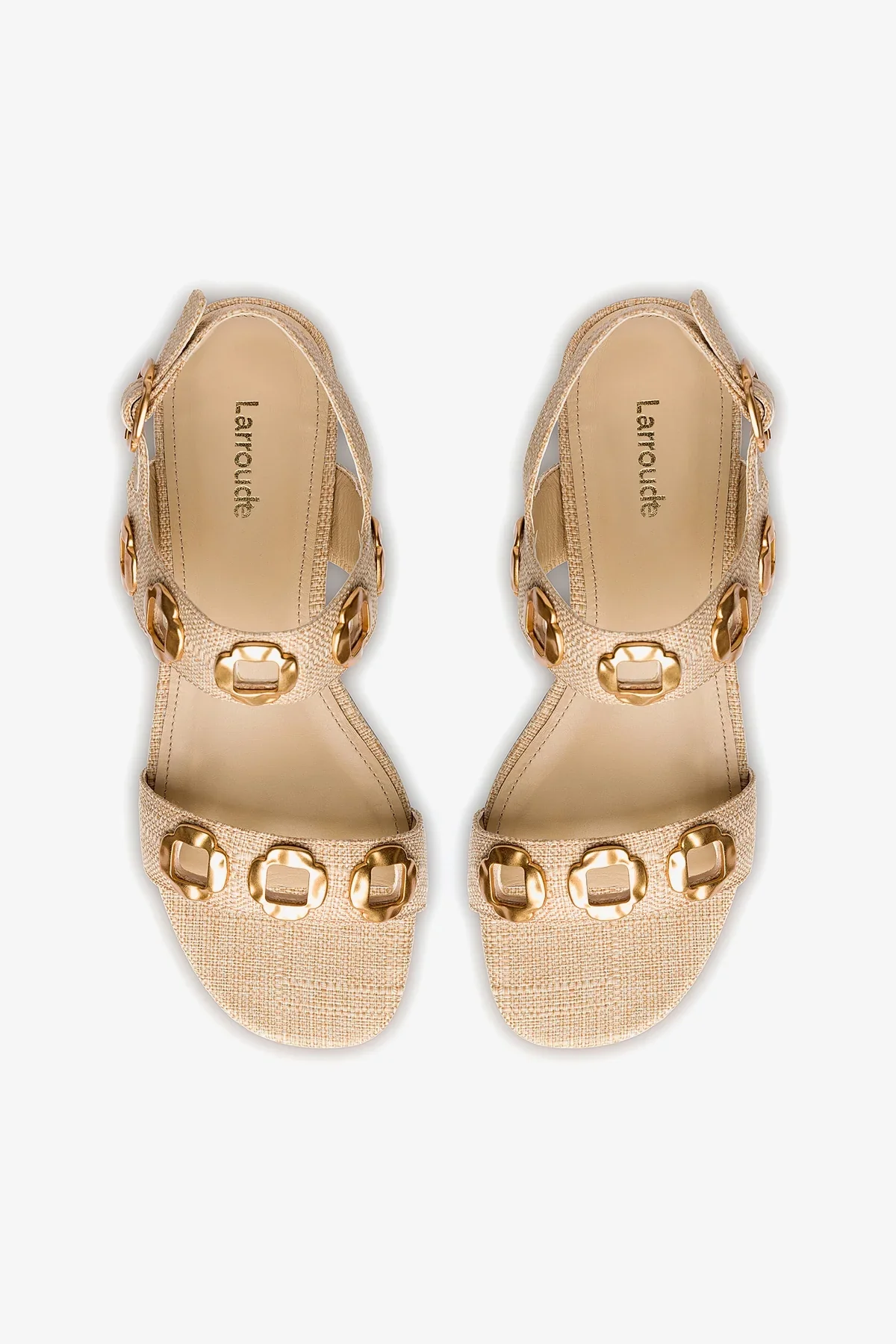 Milan Flat Sandal In Beige Raffia - Image 7