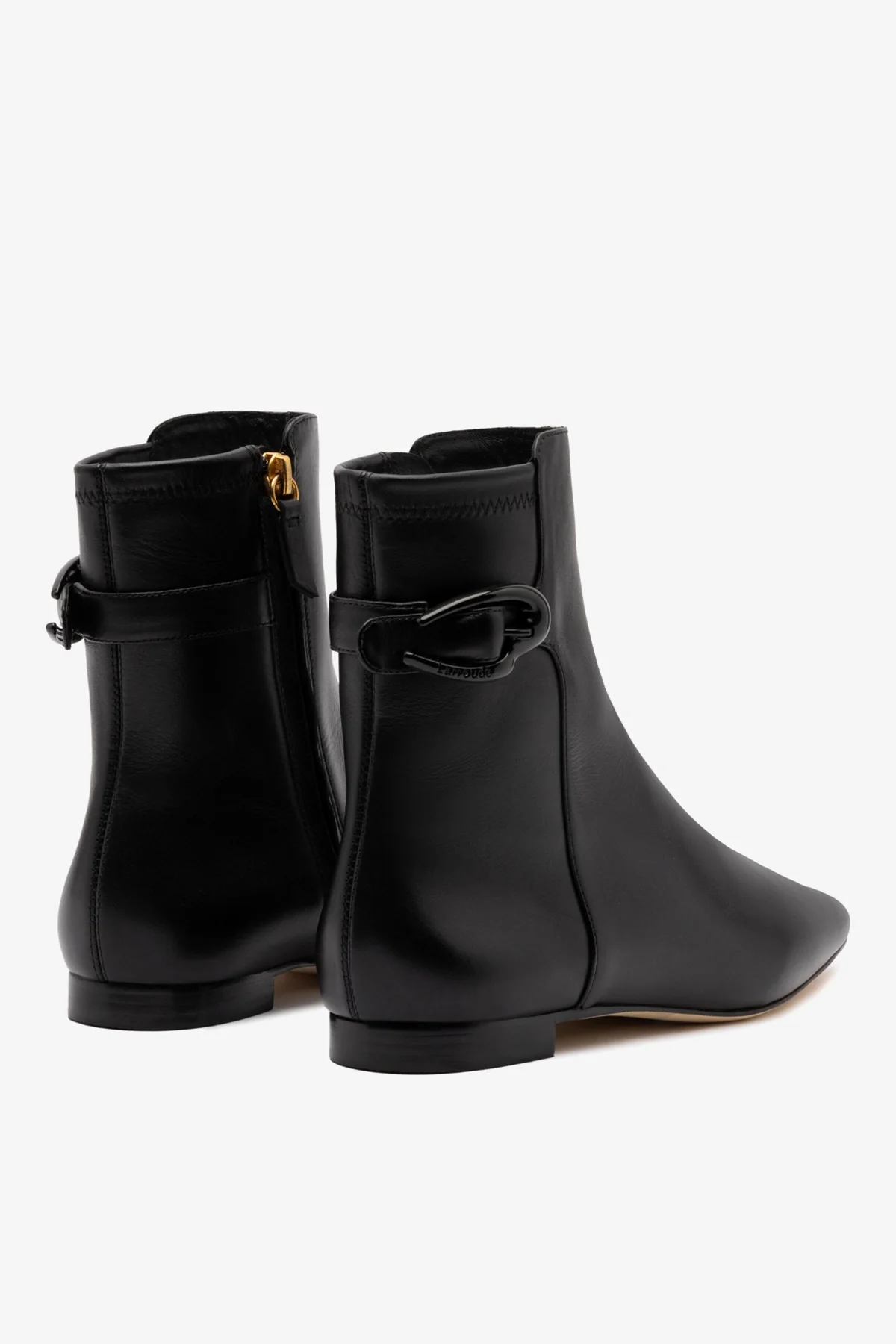 Alexis Verona Flat Boot In Black Leather - Image 4