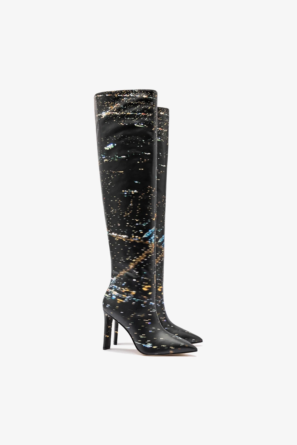 Larroudé x Libertine Boot In Black LAX Printed Leather - Image 3