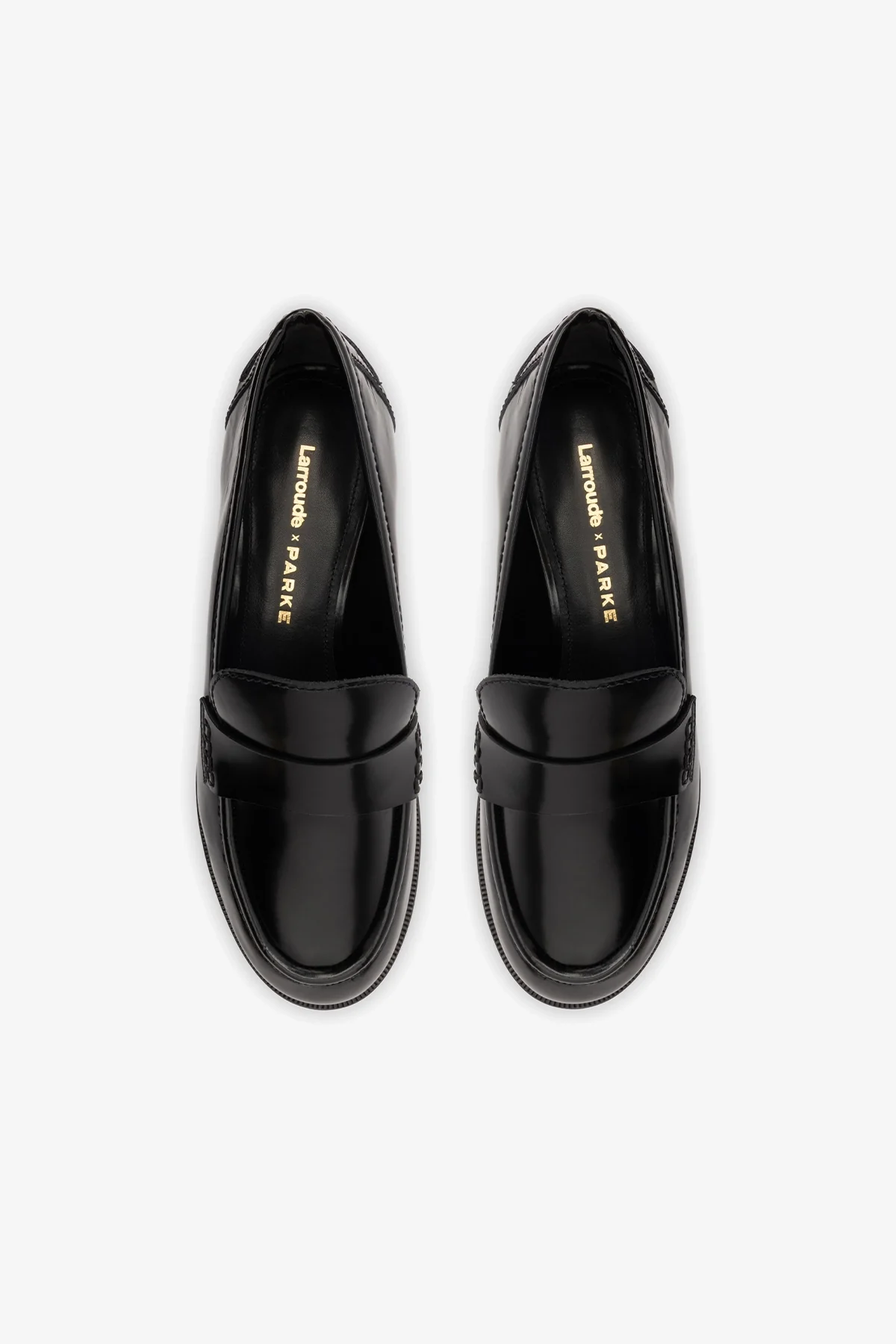 Larroudé x Parke Loafer In Black Box Leather - Image 7