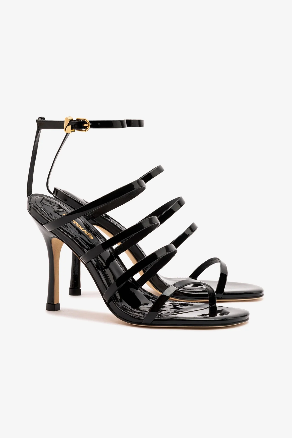 Sasha Sandal In Black Patent Leather - Image 3