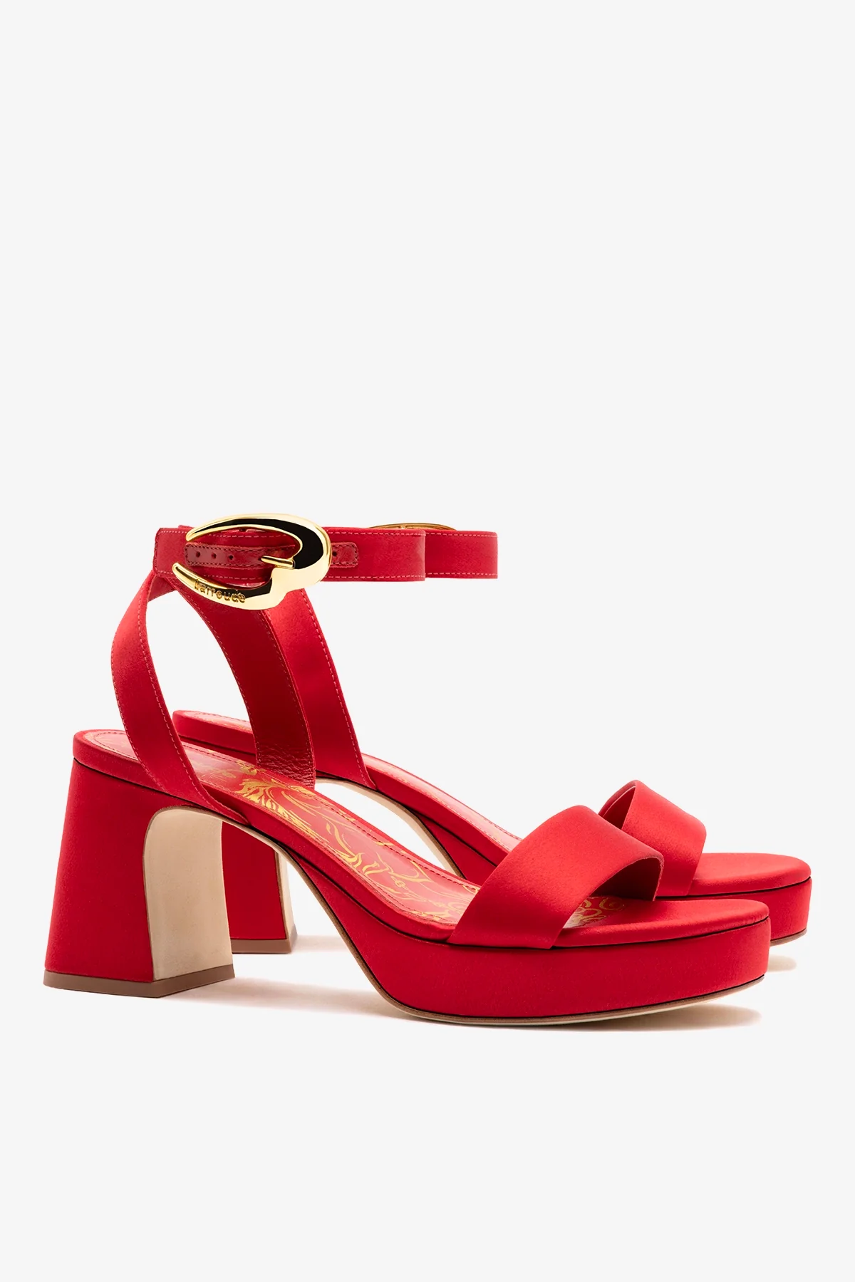 Dolly Verona Low Sandal In Cherry Satin - Image 3
