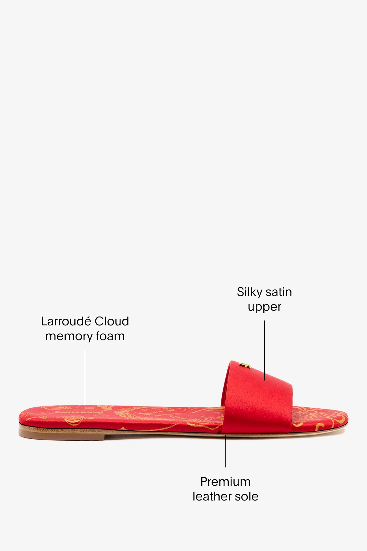 Ivy Flat In Cherry Satin - Image 5