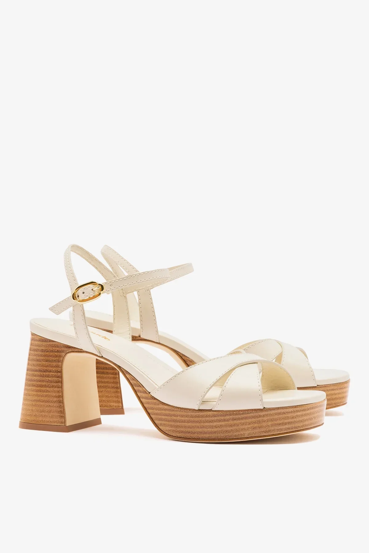 Bianca Low Sandal Ivory Leather - Image 3