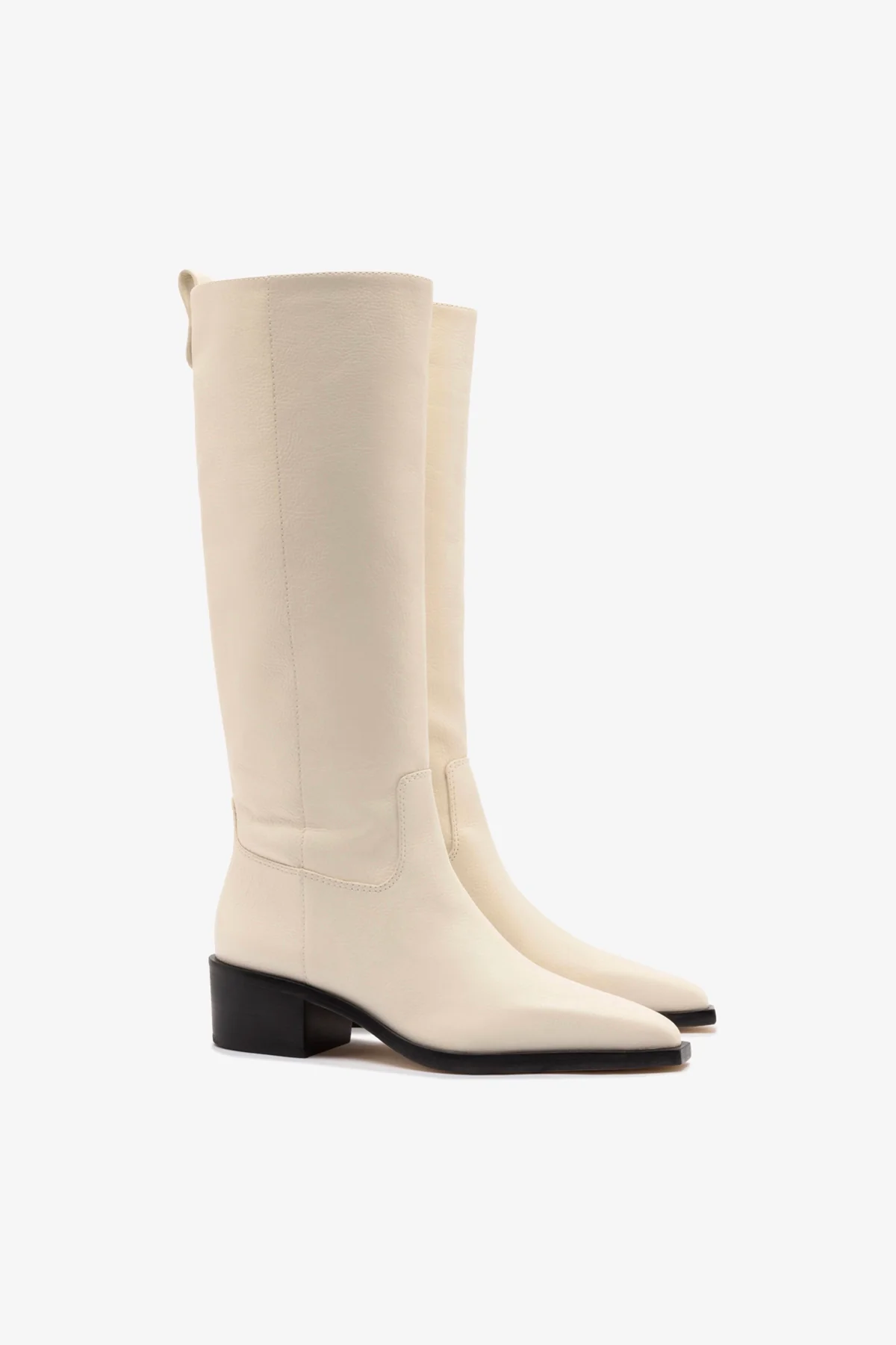 Florencia Boot In Ivory Leather - Image 2