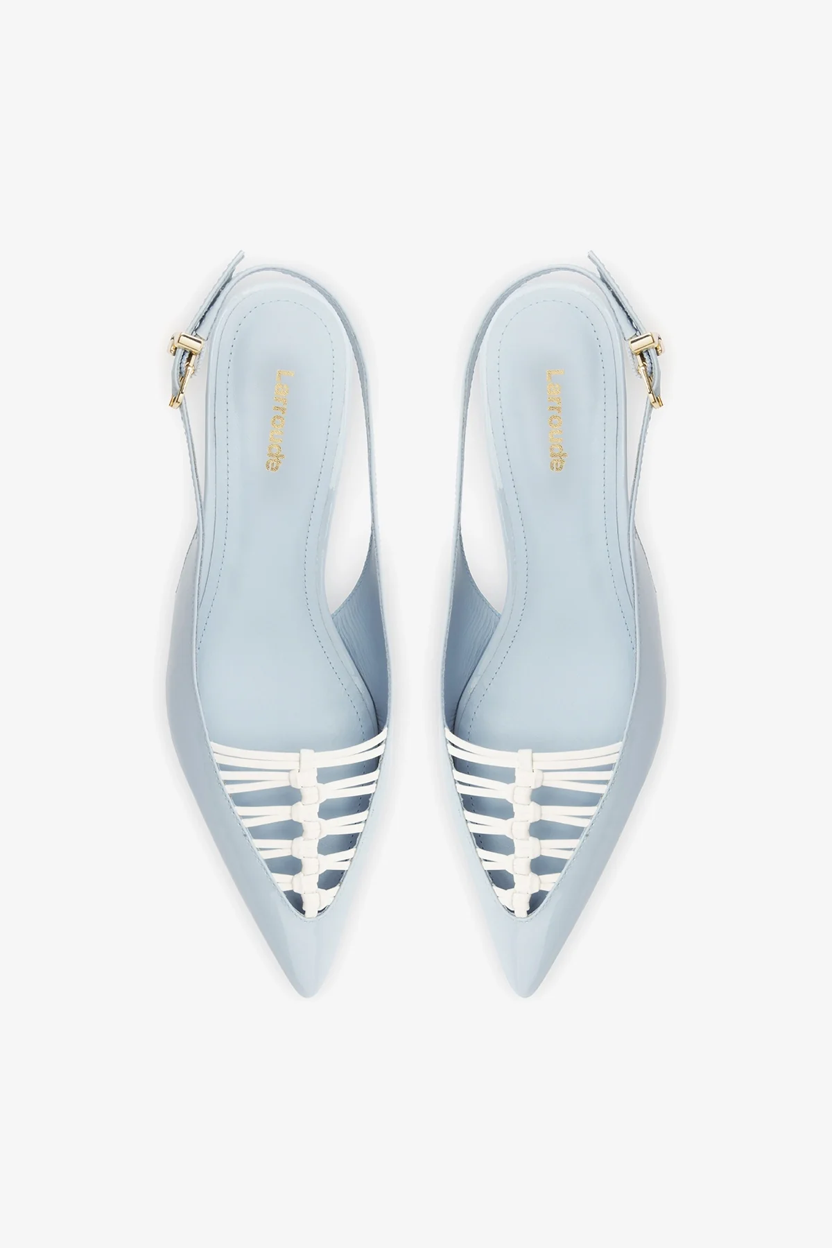 Nara Pump In Maya Patent Leather and White Leather - Image 5