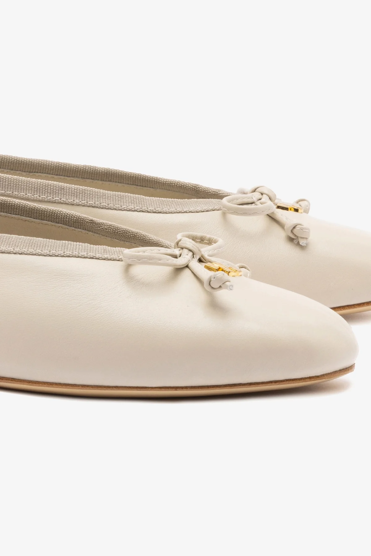 Pavlova Ballet Flat In Mushroom Grey Leather - Image 4
