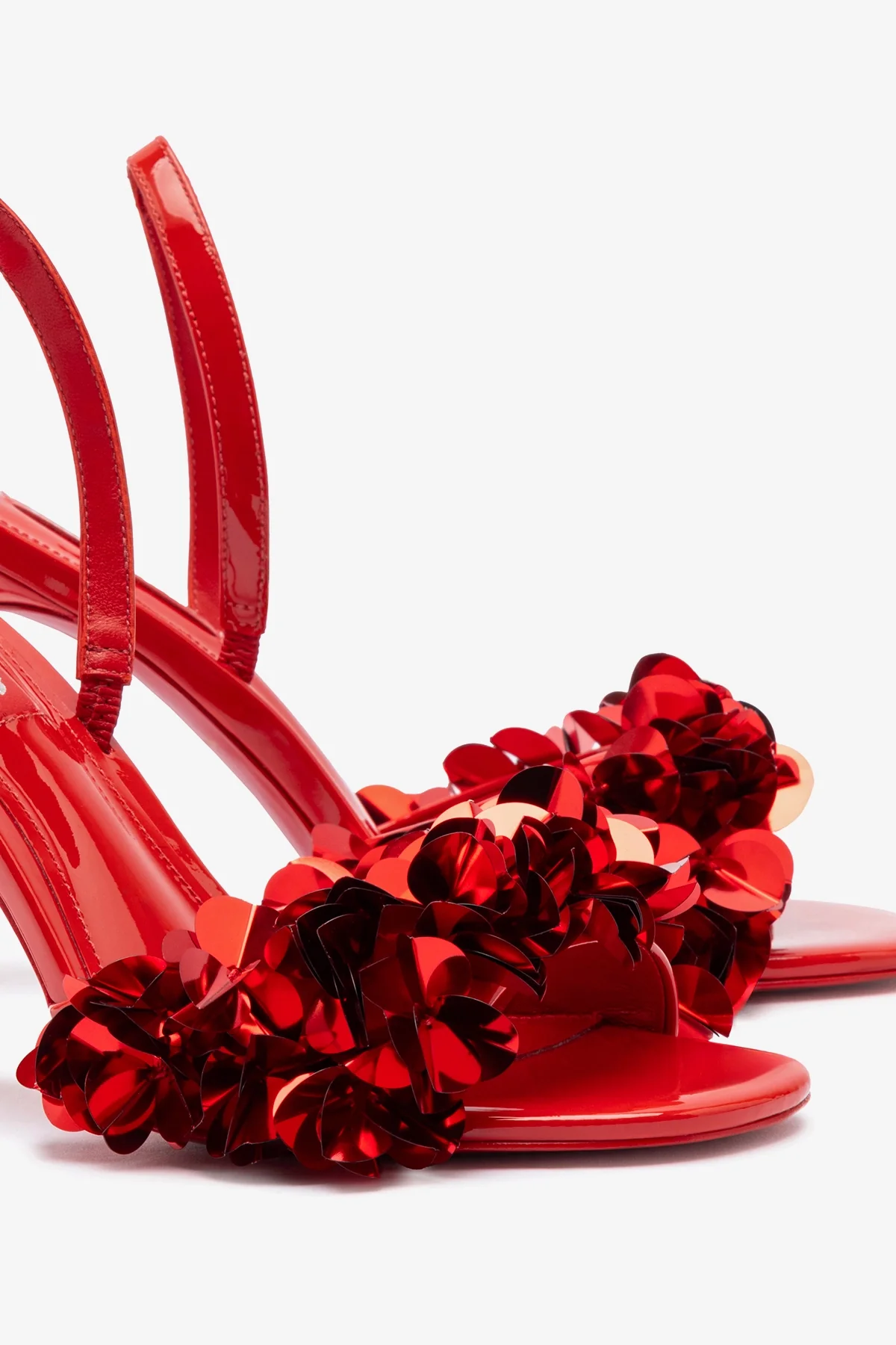 Morgan Sandal In Scarlet Patent Leather - Image 4