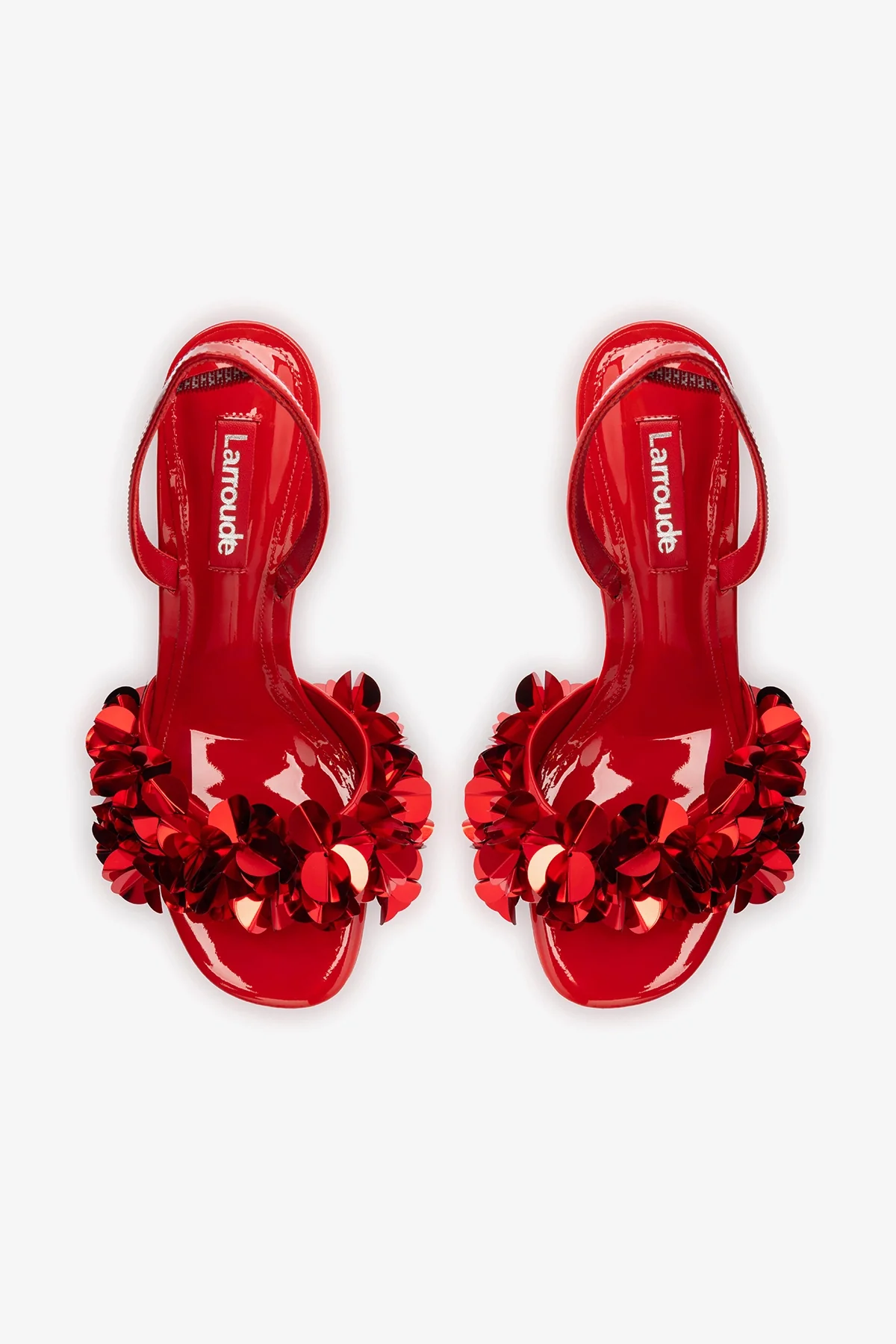Morgan Sandal In Scarlet Patent Leather - Image 6